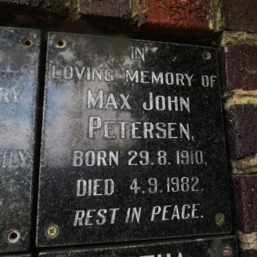 PETERSEN Max John 1910-1982