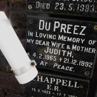 PREEZ Judith, du 1965-1992