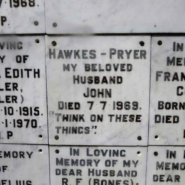 PRYER John, HAWKES -1969