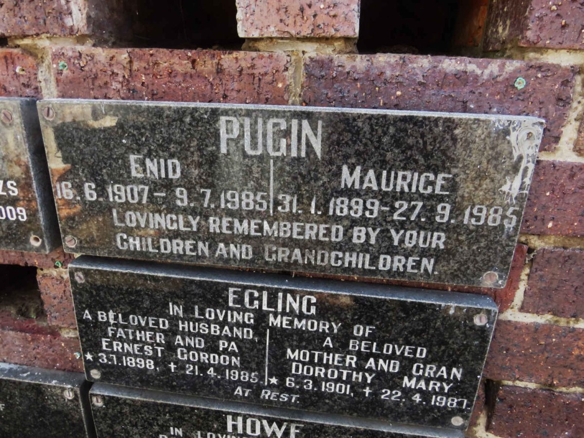 PUGIN Maurice 1899-1985 &amp; Enid 1907-1985