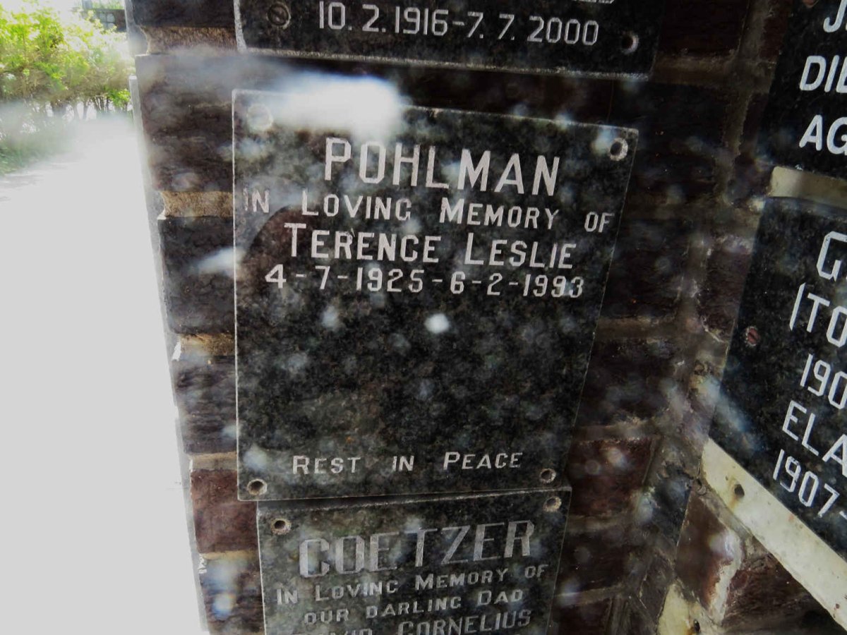 POHLMAN Terence Leslie 1925-1993