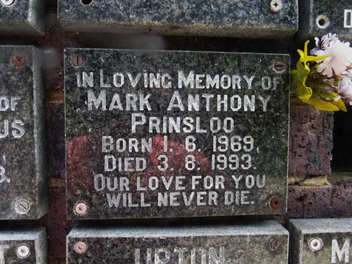PRINSLOO Mark Anthony 1969-1993