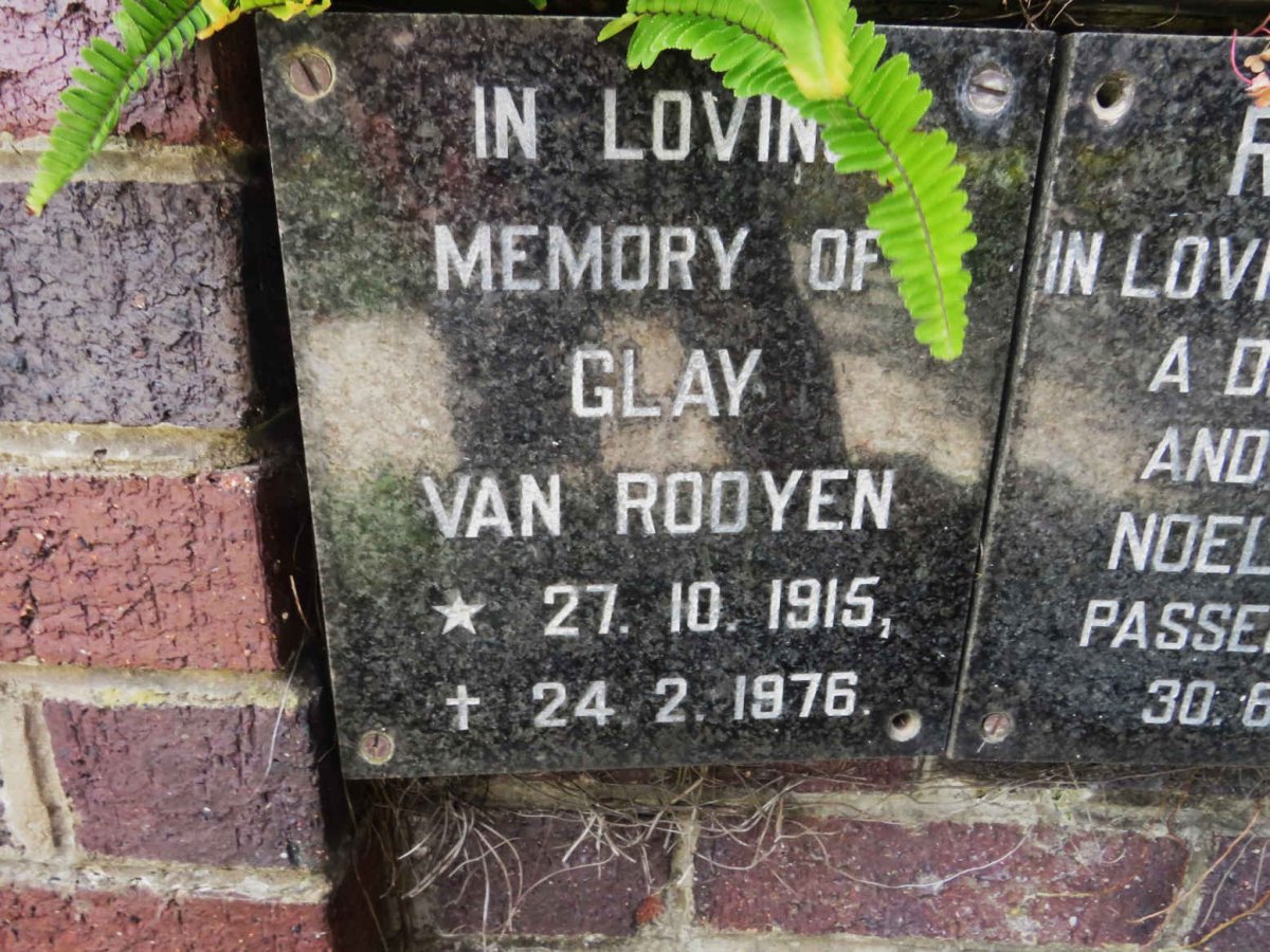 ROOYEN Glay, van 1915-1976