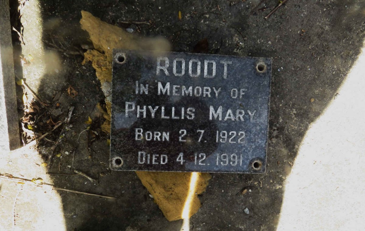 ROODT Phyllis Mary 1922-1991