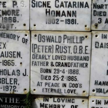 RUST Oswald Phillip 1888-1965