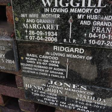 RIDGARD Basil Cawood 1932-2006