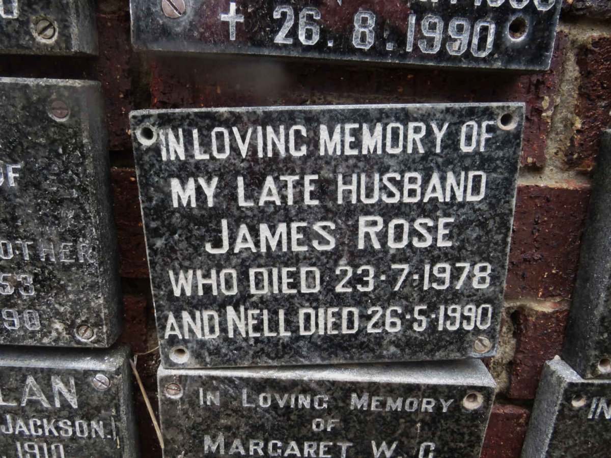 ROSE James -1978 &amp; Nell -1990