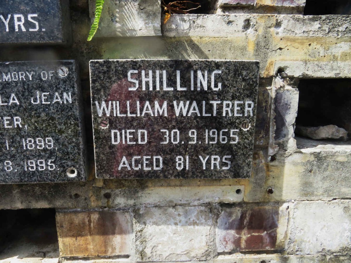 SHILLING William Waltrer -1965