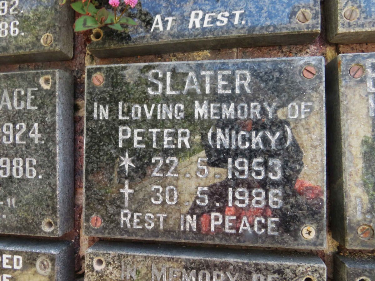 SLATER Peter 1953-1986
