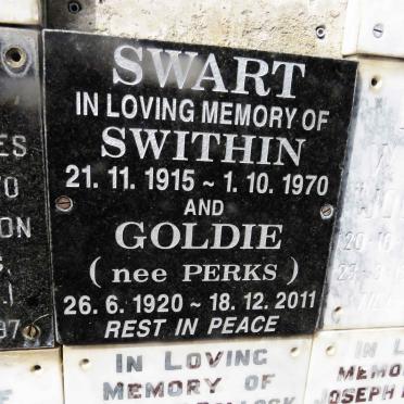 SWART Swithin 1915-1970 &amp; Goldie PERKS 1920-2011