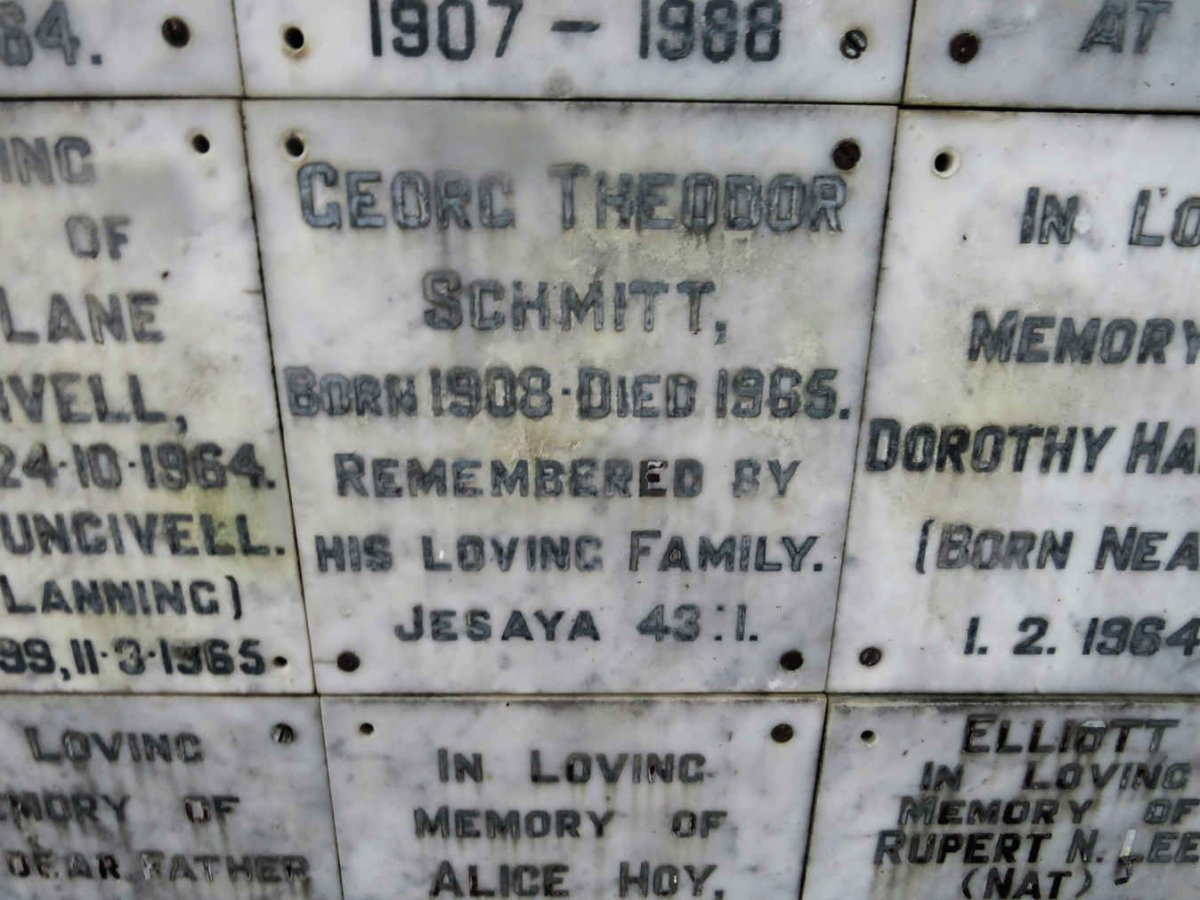 SCHMITT Georg Theodor 1908-1965