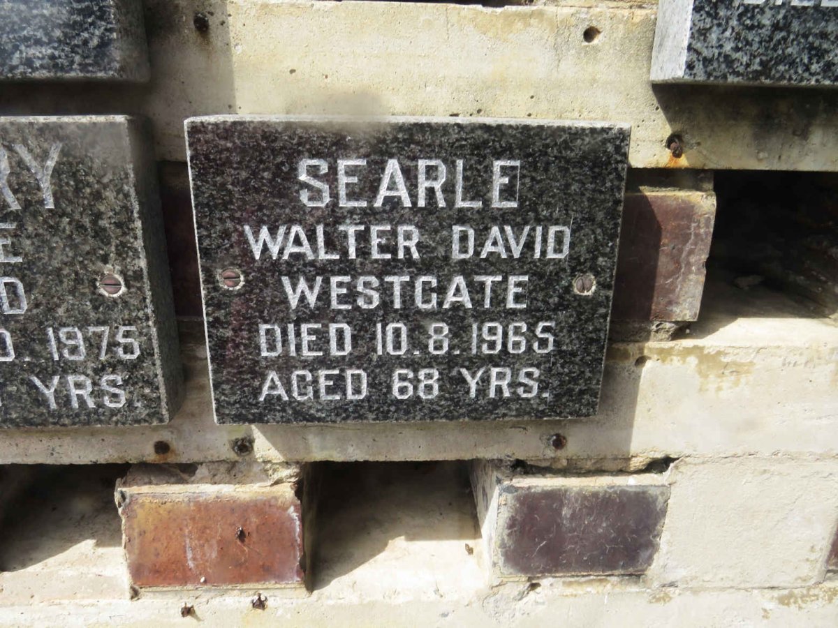 SEARLE Walter David Westgate -1965