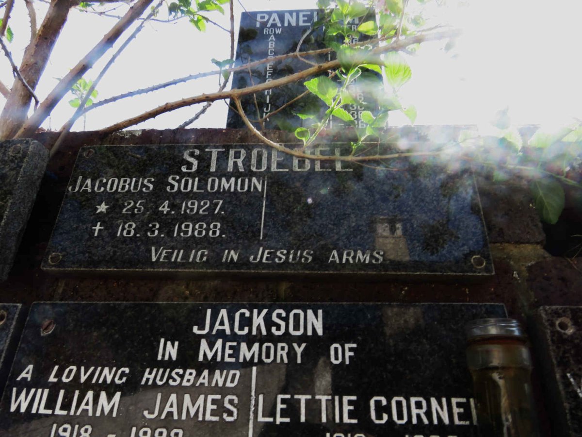 STROEBEL Jacobus Solomon 1927-1988