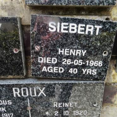 SIEBERT Henry -1966