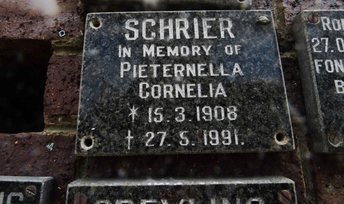 SCHRIER Pieternella Cornelia 1908-1991