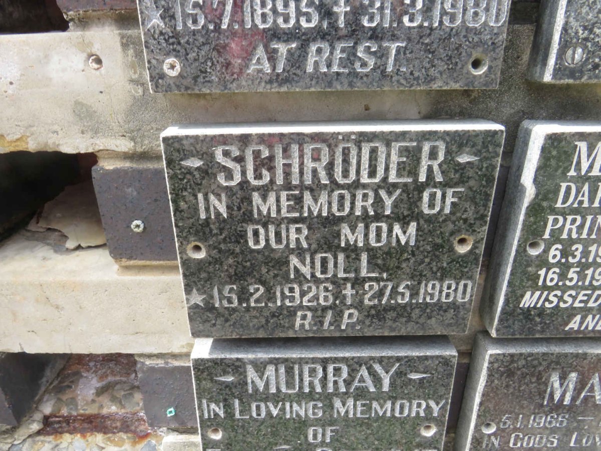 SCHRODER Noll 1926-1980
