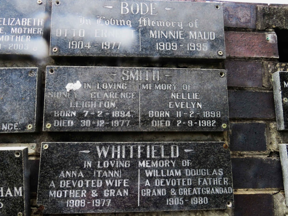 SMITH Sidney Clarence Leighton 1894-1977 &amp; Nellie Evelyn 1898-1982
