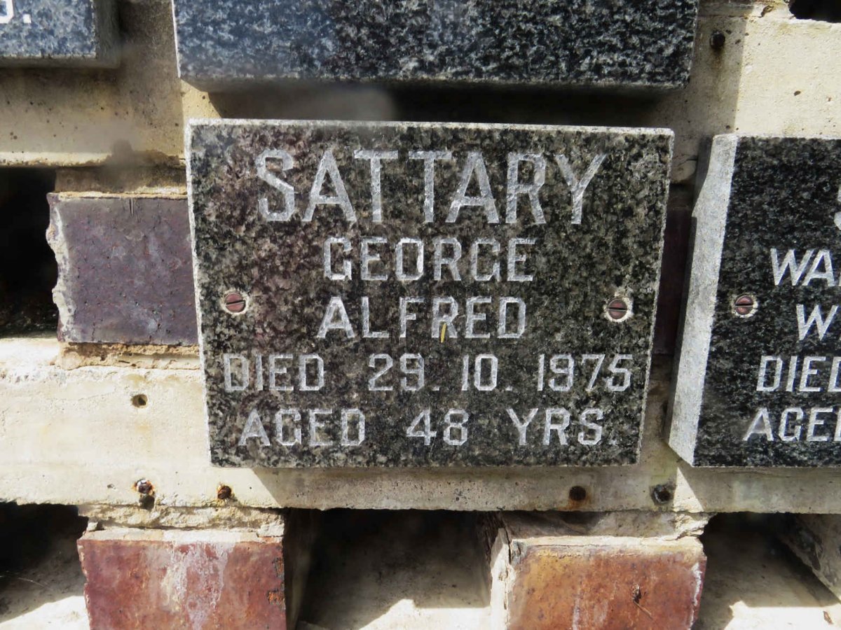 SATTARY George Alfred -1975