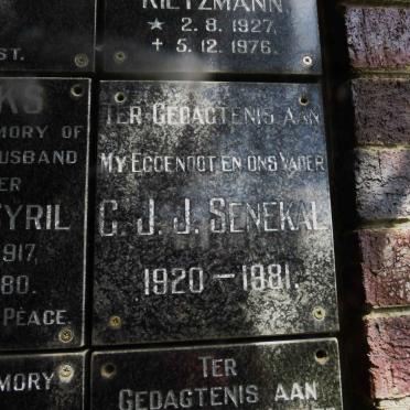 SENEKAL C.J.J. 1920-1981