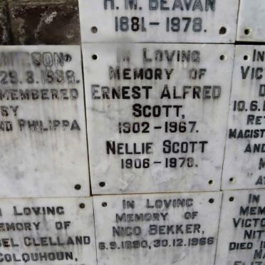 SCOTT Ernest Alfred 1902-1967 &amp; Nellie 1906-1978