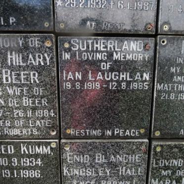 SUTHERLAND Ian Laughlan 1919-1985