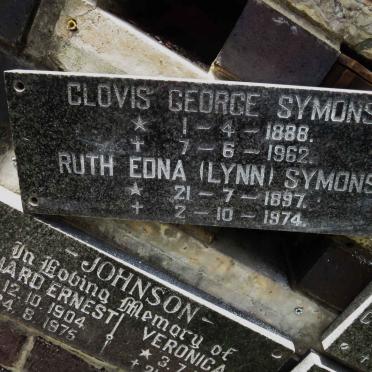 SYMONS Clovis George 1888-1962 &amp; Ruth Edna 1897-1974
