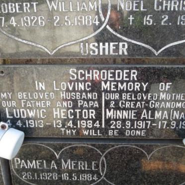 SCHROEDER Ludwig Hector 1913-1984 &amp; Minnie Alma NAUDE 1917-1997