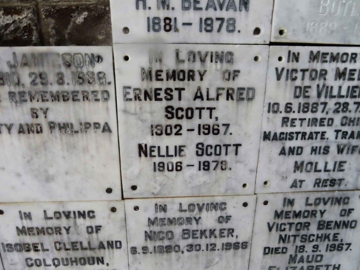 SCOTT Ernest Alfred 1902-1967 &amp; Nellie 1906-1978