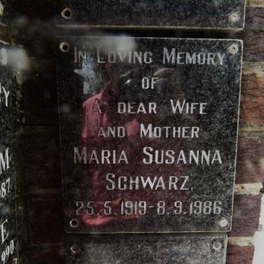SCHWARZ Maria Susanna 1919-1986