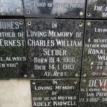 SEEBER Charles William 1906-1983
