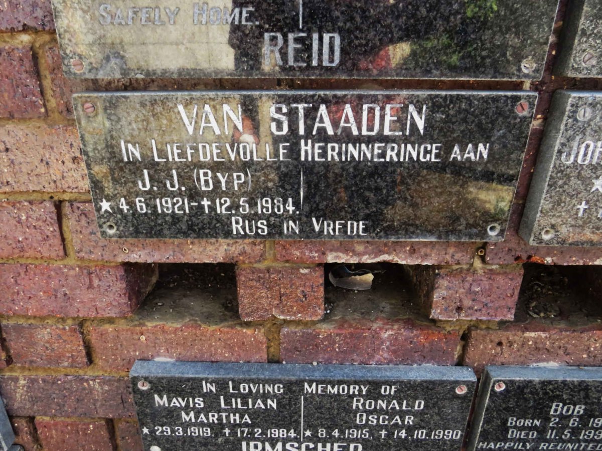 STAADEN J.J., van 1921-1984