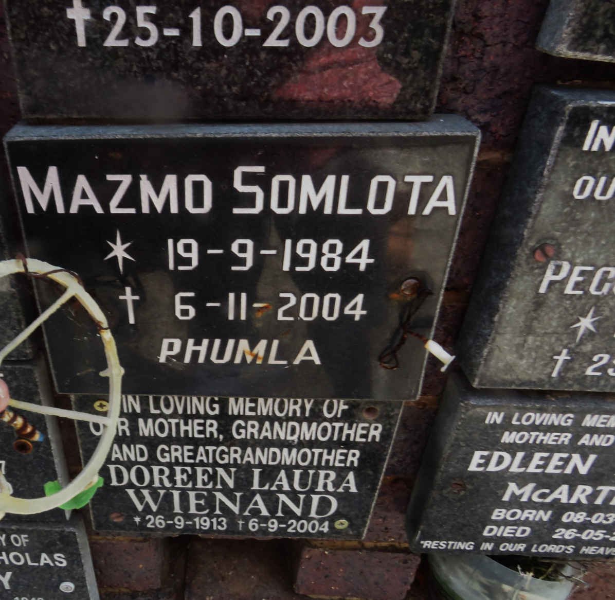 SOMLOTA Mazmo 1984-2004 :: WIENAND Doreen Laura 1913-2004