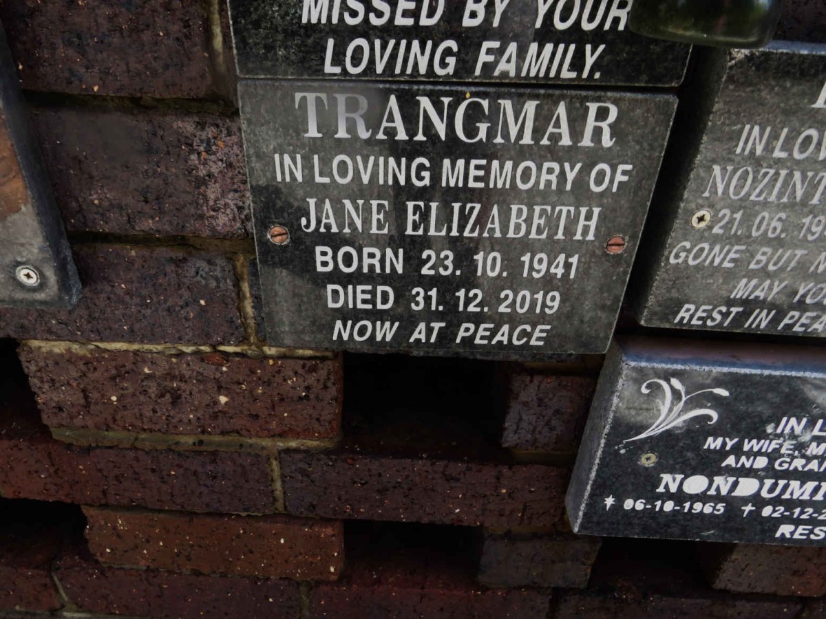 TRANGMAR Jane Elizabeth 1941-2019