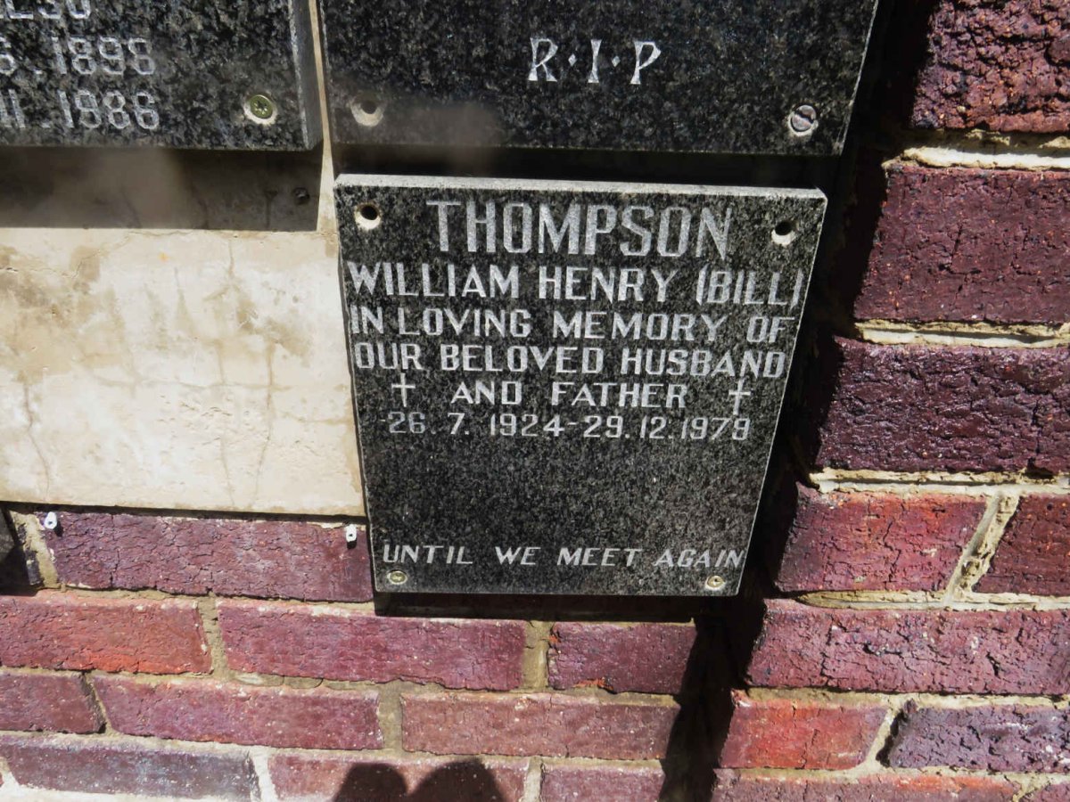 THOMPSON William Henry 1924-1979
