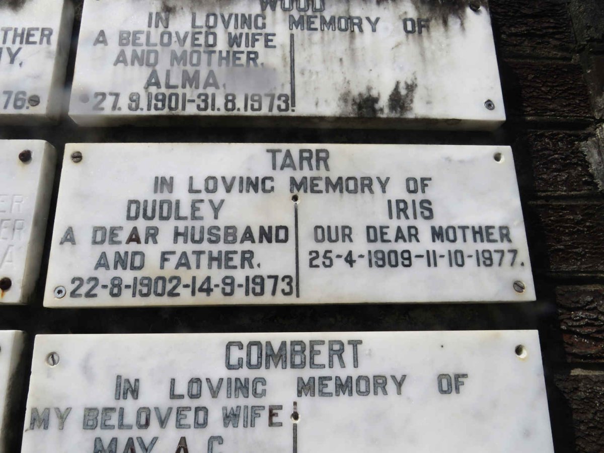 TARR Dudley 1902-1973 &amp; Iris 1909-1977
