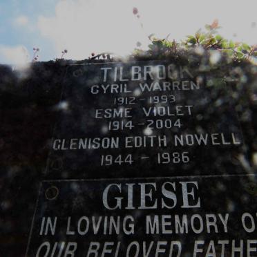 TILBROCK Cyril Warren 1912-1993 &amp; Esme Violet 1914-2004 :: TILBROCK Glenison Edith Nowell 1944-1986