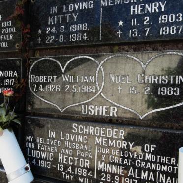 USHER Robert William 1926-1984 &amp; Noel Christina -1983