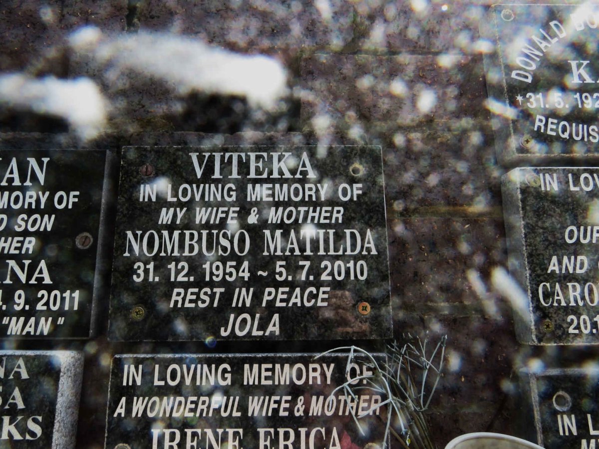 VITEKA Nombuso Matilda 1954-2010
