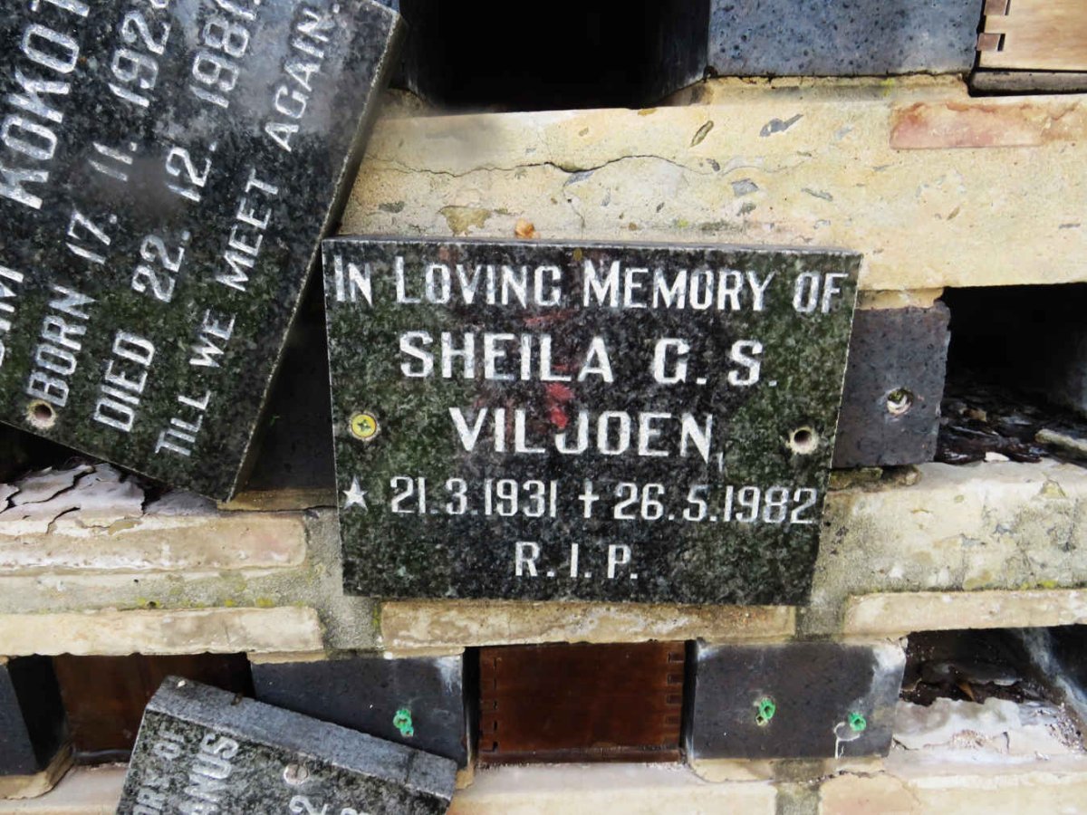 VILJOEN Sheila G.S. 1931-1982