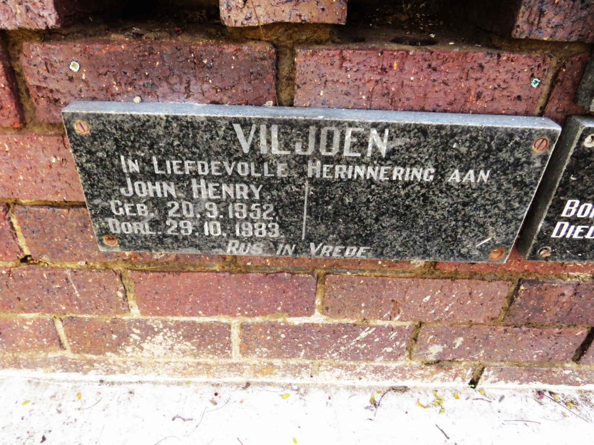 VILJOEN John Henry 1952-1983
