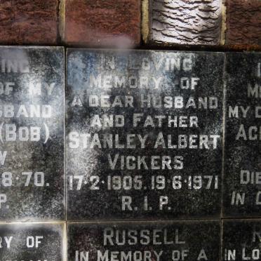 VICKERS Stanley Albert 1905-1971