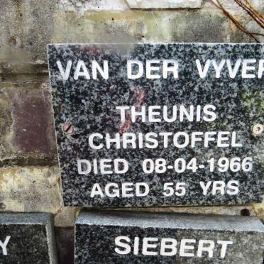 VYVER Theunis Christoffel, van der -1966