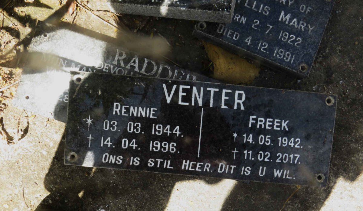 VENTER Freek 1942-2017 &amp; Rennie 1944-1996