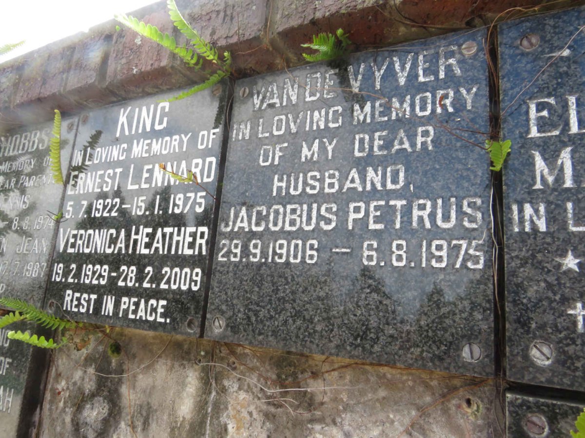 VYVER Jacobus Petrus, van de 1906-1975