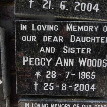 WOODS Peggy Ann 1965-2004