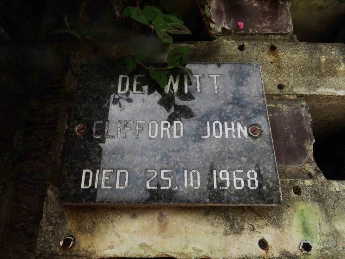 WITT Clifford John, de -1968