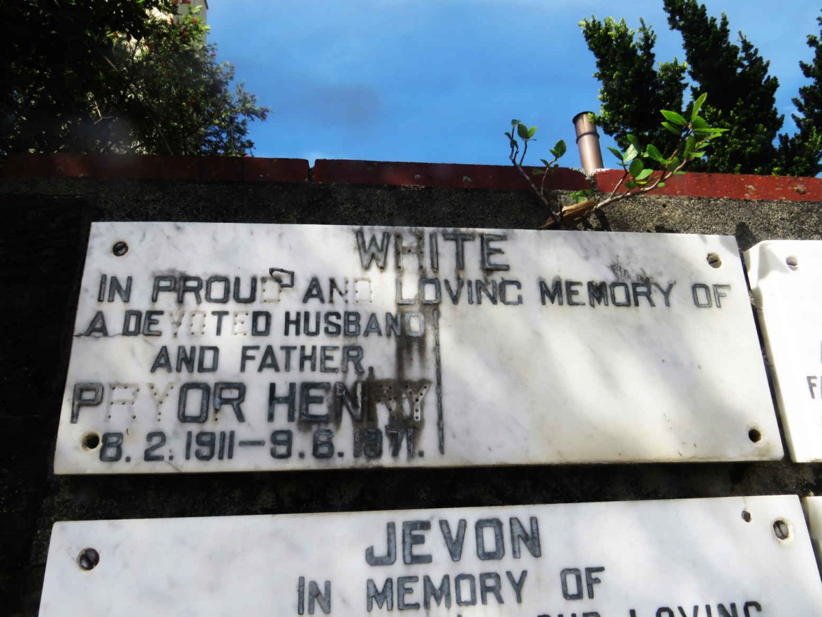 WHITE Pryor Henry 1911-1971