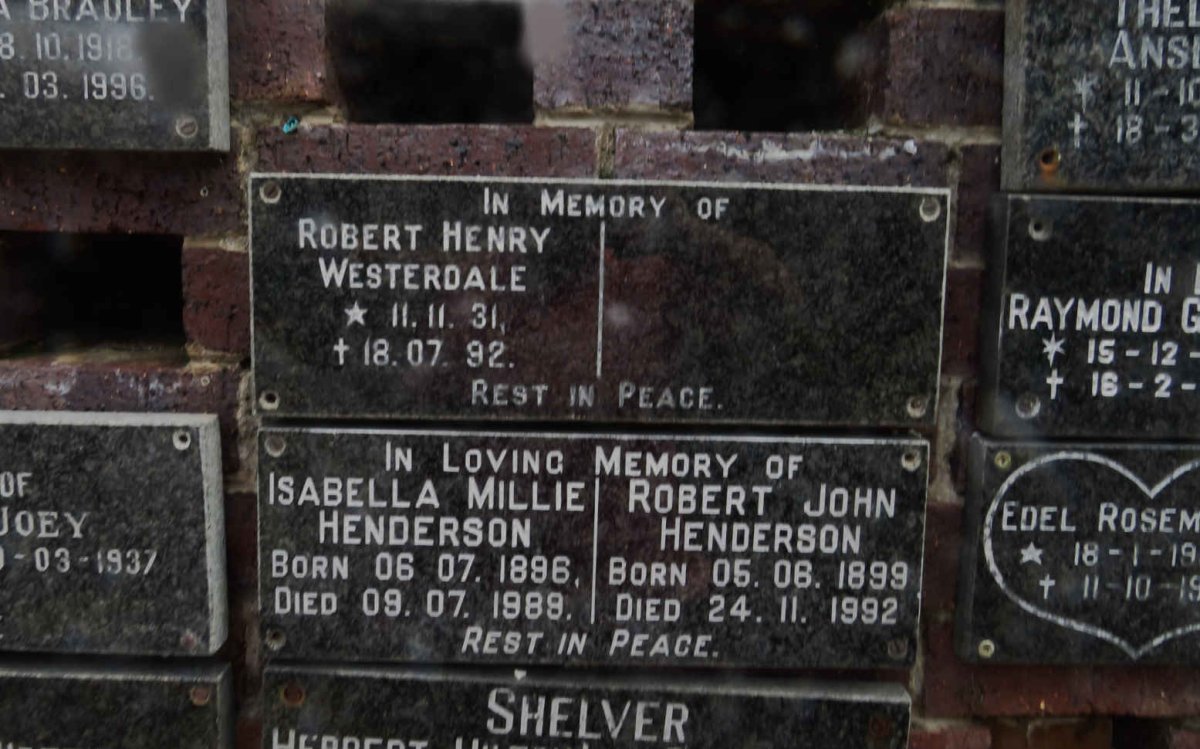 WESTERDALE Robert Henry 1931-1992