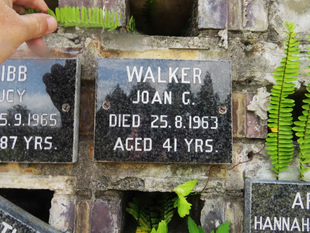 WALKER Joan G. -1963