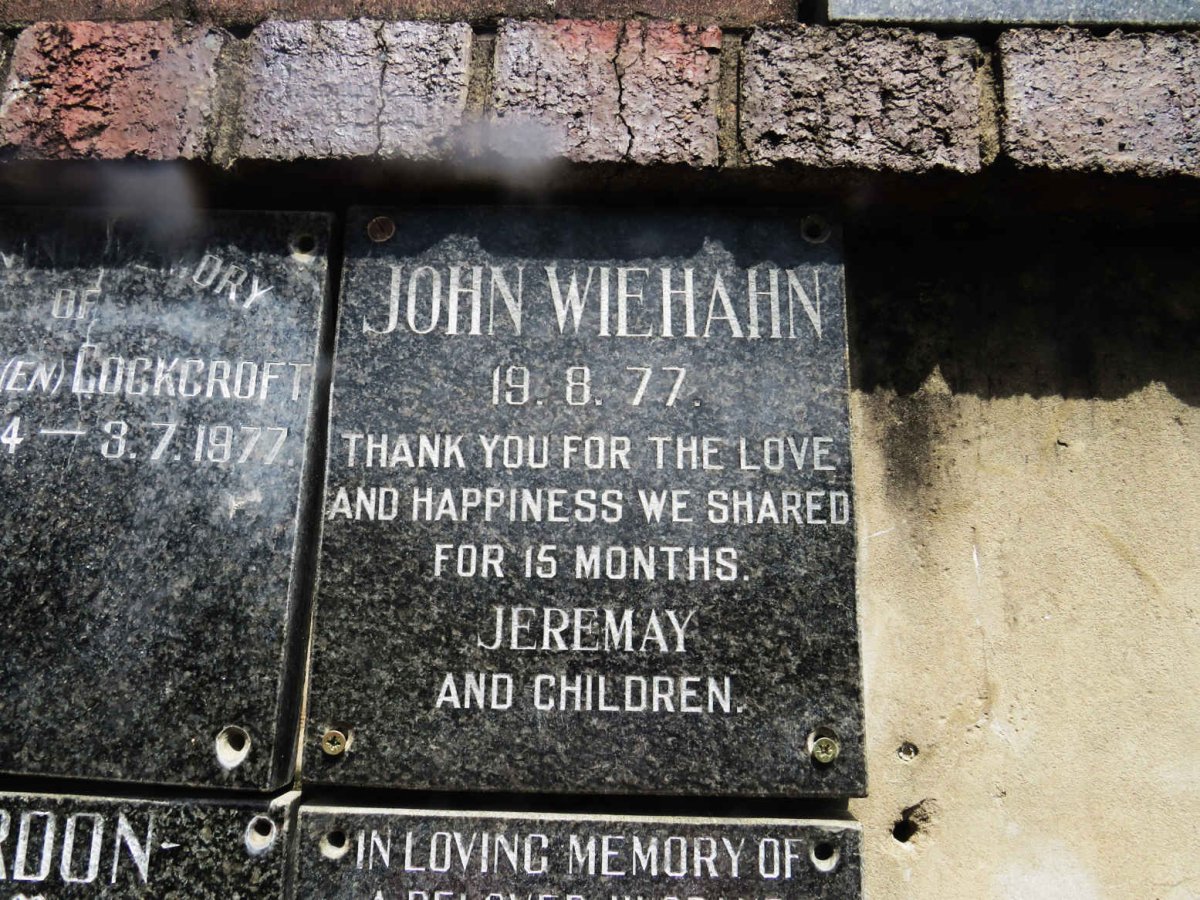 WIEHAHN John -1977